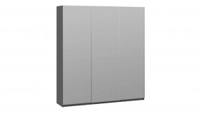 Шкаф-купе с 3 зеркальными дверями «Оскар» Ручка серебро, Серый графит в Тюмени - mebel-tymen.ru | фото