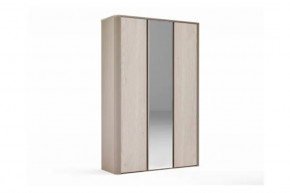 Шкаф Лацио трехдверный с зеркалом, серый камень, дуб гладстоун белый в Тюмени - mebel-tymen.ru | фото