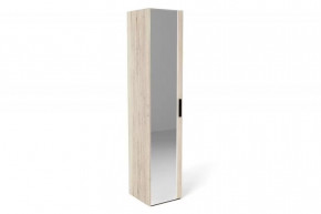 Шкаф Мале однодверный с зеркалом, дуб галифакс белый с обкладкой в Тюмени - mebel-tymen.ru | фото