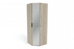 Шкаф Мале угловой с зеркалом, дуб галифакс белый с обкладкой в Тюмени - mebel-tymen.ru | фото
