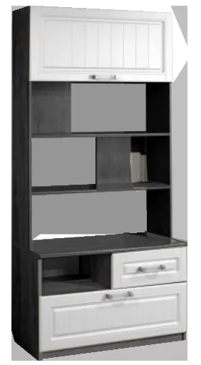 Шкаф МЦН ЮН-9 "Юниор-7" Чёрный ясень/Акация белая в Тюмени - mebel-tymen.ru | фото