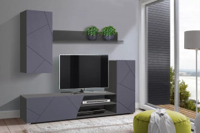 Шкаф многоцелевого назначения "Прага-6" New Диамант серый / Софт графит в Тюмени - mebel-tymen.ru | фото