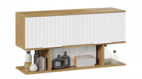 Шкаф настенный с полкой «Хилтон» (1100) Дуб Крафт золотой, Белый матовый в Тюмени - mebel-tymen.ru | фото