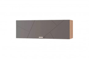 Шкаф настенный Скайлайн 900 с гориз. дверкой, дуб сонома светлый/графит в Тюмени - mebel-tymen.ru | фото