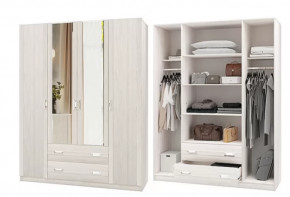 Шкаф ПШ-3 с зеркалом Сабрина-2 Ясень анкор светлый в Тюмени - mebel-tymen.ru | фото