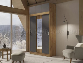 Шкаф с антресолью Басямиф, графит/дуб крафт в Тюмени - mebel-tymen.ru | фото