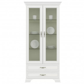 Шкаф с витриной 2V2S Вудлайн кремовый TIFFANY в Тюмени - mebel-tymen.ru | фото