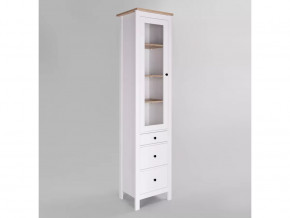 Шкаф с витриной 50 Сага белый/ясень в Тюмени - mebel-tymen.ru | фото