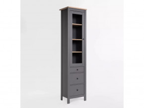 Шкаф с витриной 50 Сага серый/ясень в Тюмени - mebel-tymen.ru | фото