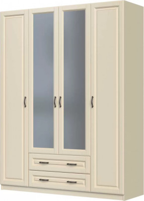 Шкаф ШР-4 "Кантри" 2 зеркала, слоновая кость в Тюмени - mebel-tymen.ru | фото