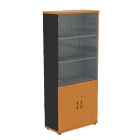 Шкаф со стекл. дверцами R5S72 "Моно-люкс" в Тюмени - mebel-tymen.ru | фото