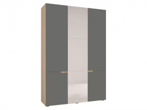 Шкаф трехстворчатый Анталия Сонома-Графит софт в Тюмени - mebel-tymen.ru | фото