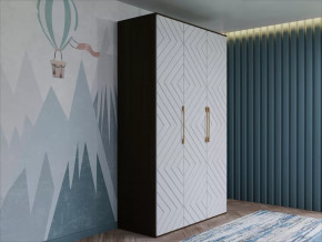 Шкаф трёхстворчатый Копенгаген (Белый/Серый графит) в Тюмени - mebel-tymen.ru | фото