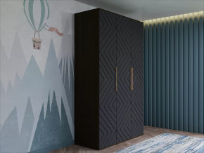 Шкаф трёхстворчатый Копенгаген (Венге/Черный матовый) в Тюмени - mebel-tymen.ru | фото