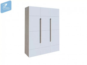 Шкаф трехстворчатый "Палермо-3" Ясень шимо светлый/Белый глянец в Тюмени - mebel-tymen.ru | фото