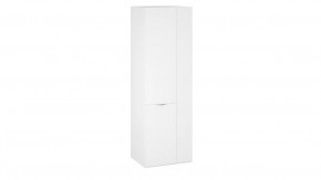 Шкаф угловой (580) с 1 дверью со стеклом  «Глосс» Белый Жемчуг, Белый глянец, Стекло в Тюмени - mebel-tymen.ru | фото