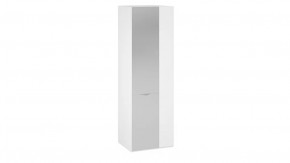 Шкаф угловой (580) с 1 зеркальной дверью «Глосс» Белый Жемчуг, Белый глянец в Тюмени - mebel-tymen.ru | фото