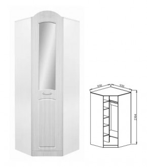 Шкаф угловой "Ева-10" Туя светлая/Дуб беленый в Тюмени - mebel-tymen.ru | фото