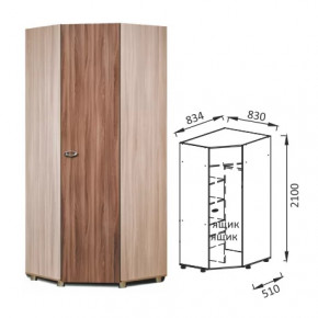 Шкаф угловой ПМ-8 "Юниор-6" Ясень шимо темный/Ясень шимо светлый/Дуб темный в Тюмени - mebel-tymen.ru | фото