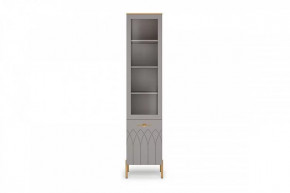 Шкаф-витрина 450, левый "Капри-2" Мокко/Силк анис в Тюмени - mebel-tymen.ru | фото