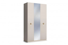 Шкаф з-х дверный с зеркалом "Капри" Сатин/Сатин в Тюмени - mebel-tymen.ru | фото