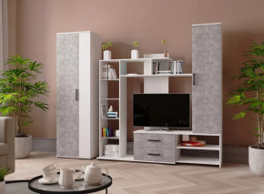 СИДНЕЙ-1 Центральная секция (ш1850*г430*в2000мм), ЛДСП Белый/ЛДСП Ателье светлое в Тюмени - mebel-tymen.ru | фото