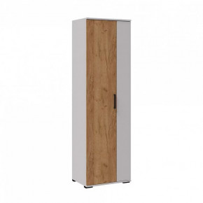 СИДНЕЙ-1 Шкаф платяной (ш600*г430*в2000мм), Белый/ЛДСП Дуб крафт золотой в Тюмени - mebel-tymen.ru | фото