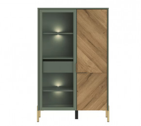 SIENA шкаф REG1W1D/140 с подсветкой (Дымчатый зеленый/Дуб вотан) в Тюмени - mebel-tymen.ru | фото