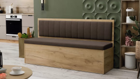 Скамья прямая «Берген» Дуб Крафт золотой, Велюр Коричневый в Тюмени - mebel-tymen.ru | фото