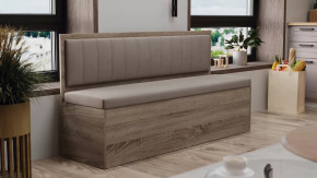 Скамья прямая «Берген» Дуб Сонома трюфель, Велюр Мокко светлый в Тюмени - mebel-tymen.ru | фото