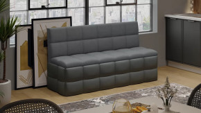 Скамья прямая «Домино» Исп. 2 Кожзам Серый, Велюр Серый в Тюмени - mebel-tymen.ru | фото