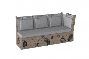 Скамья со спальным местом РОДЕНГО Сонома трюфель / Рогожка Серая в Тюмени - mebel-tymen.ru | фото