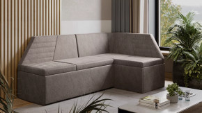 Скамья угловая «Лондон» со спальным местом Исп.2 Дуб Сонома трюфель, Микровелюр Wellmart Latte в Тюмени - mebel-tymen.ru | фото