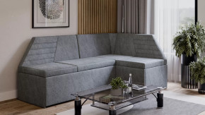 Скамья угловая «Лондон» со спальным местом Исп.2 Дуб Сонома трюфель, Микровелюр Wellmart Silver в Тюмени - mebel-tymen.ru | фото