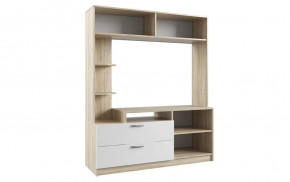 СОФИ СЦС1400.2 Гостиная №2 (ш1400*г450*в1705мм), ЛДСП дуб сонома/белый NEW в Тюмени - mebel-tymen.ru | фото