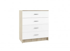 СОФИ СКМ800.1 Комод с 4мя ящ, (ш800*г450*в835мм), ЛДСП дуб сонома/белый NEW в Тюмени - mebel-tymen.ru | фото