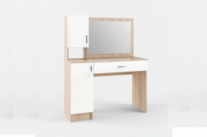 СОФИ СМС1100.1 Стол макияжный с зерк, 1м ящ, 2мя дв (ш1100*г450*в1380мм), ЛДСП дуб сонома/белый NEW в Тюмени - mebel-tymen.ru | фото