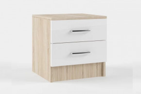 СОФИ СТБ400.1 Тумба прикроватная с 2-мя ящ, (ш400*г380*в410мм), ЛДСП дуб сонома/белый NEW в Тюмени - mebel-tymen.ru | фото