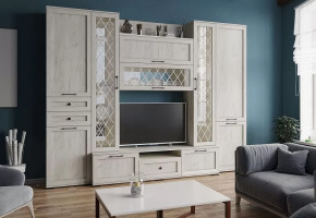 СОФИЯ Гостиная, ЛДСП Дуб крафт белый/ рамка МДФ Дуб крафт белый в Тюмени - mebel-tymen.ru | фото