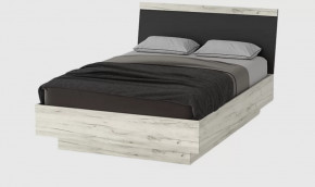 СОНАТА КРС-1400 Кровать с ПМ (с/м 1400*2000 мм), ЛДСП дуб крафт белый-антрацит в Тюмени - mebel-tymen.ru | фото