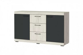 СОНАТА КС-1500 Комод (ш1500*г448*в880мм), ЛДСП крафт белый/крафт белый-антрацит в Тюмени - mebel-tymen.ru | фото