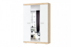 СОНАТА ШСЗ-1300 Шкаф 3дв. (1дв.зерк) (ш1300*г368*в1966мм), ЛДСП дуб сонома/ЛДСП белый глянец в Тюмени - mebel-tymen.ru | фото
