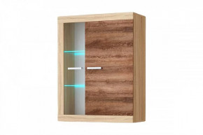 СОНАТА ВНС-800 Шкаф-витрина навесная (ш800*г368*в1046мм), ЛДСП дуб сонома/дуб сокраменто в Тюмени - mebel-tymen.ru | фото