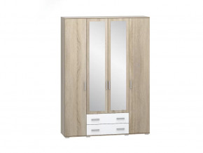 Сопрано Шкаф 4-х ств. Дуб Сонома/Белый в Тюмени - mebel-tymen.ru | фото