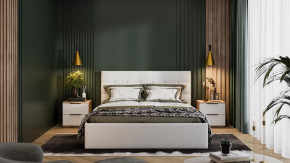 Спальный гарнитур «Джоли» стандартный Дуб Крафт золотой, Белый матовый, Экокожа Polo white в Тюмени - mebel-tymen.ru | фото