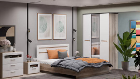 Спальный гарнитур «Фьюжн» №6 Дуб Делано, Белый глянец в Тюмени - mebel-tymen.ru | фото