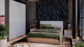 Спальный гарнитур «Хилтон» №2 Дуб Крафт золотой, Белый матовый в Тюмени - mebel-tymen.ru | фото