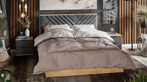 Спальный гарнитур «Хилтон» стандартный Дуб Крафт золотой, Графит матовый в Тюмени - mebel-tymen.ru | фото