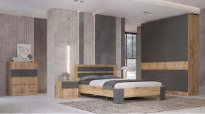 Спальный гарнитур Ленора Дуб вотан/Графит в Тюмени - mebel-tymen.ru | фото