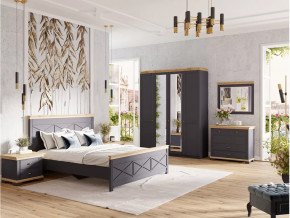 Спальный гарнитур Лиана-1 Дуб Крафт Золотой/Графит в Тюмени - mebel-tymen.ru | фото